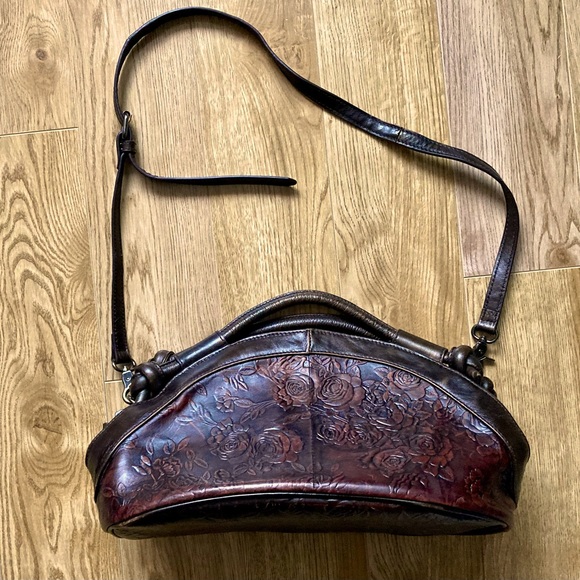 Handbags - WESTERN Style Embossed Leather Bag with Handles + Removable Shoulder Strap